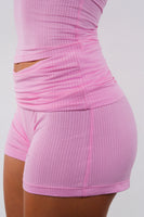 Vitality Float® Rib Foldover Short - Pink Frosting