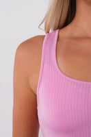 Vitality Float® Rib U Tank - Pink Frosting
