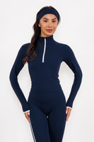 Cloud II™ Fitted Half Zip - Nocturne Contrast