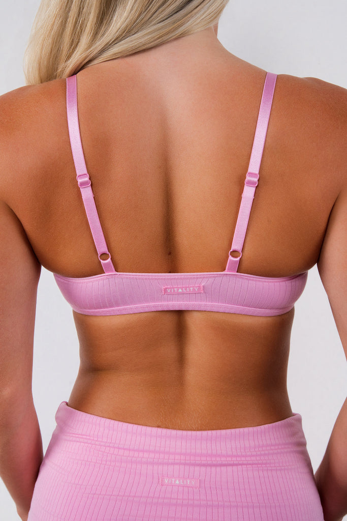 Vitality Float® Rib V Bralette - Pink Frosting