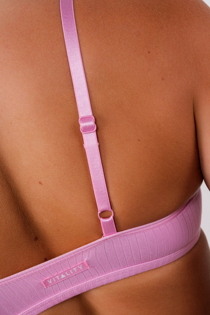 Vitality Float® Rib V Bralette - Pink Frosting