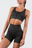 Vitality Pulse® Zip Bra - Woodgrain