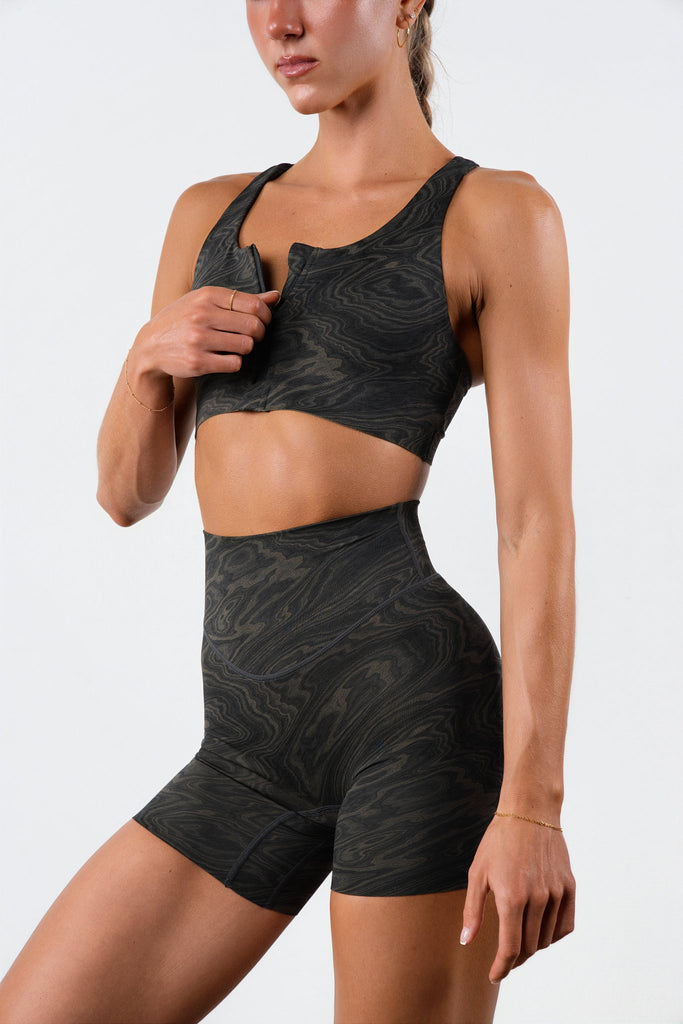 Vitality Pulse® Zip Bra - Woodgrain