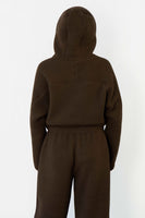 Vitality Polar Fleece Full Zip Hoodie - Toasted Walnut