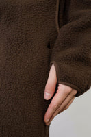 Vitality Polar Fleece Full Zip Hoodie - Toasted Walnut