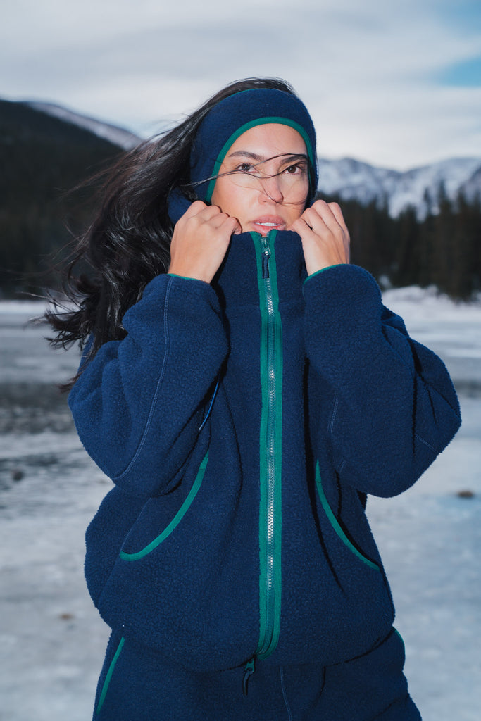 Vitality Polar Fleece Full Zip Hoodie - Oxford