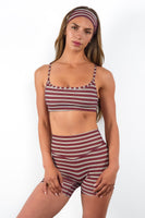 Cloud II™ Stream Bra - Maroon Stripe