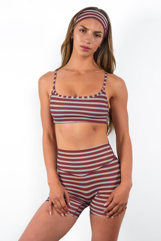 Cloud II™ Stream Bra - Maroon Stripe