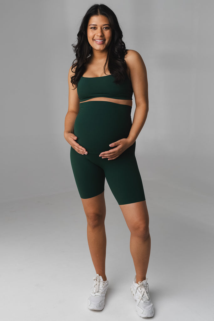 Cloud II™ Maternity Biker Short - Forest