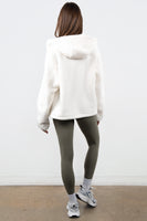 Vitality Polar Fleece Full Zip Hoodie - Egret