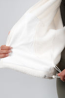 Vitality Polar Fleece Full Zip Hoodie - Egret