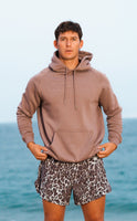 A man wearing Vitality's Maker Hood in Mocha