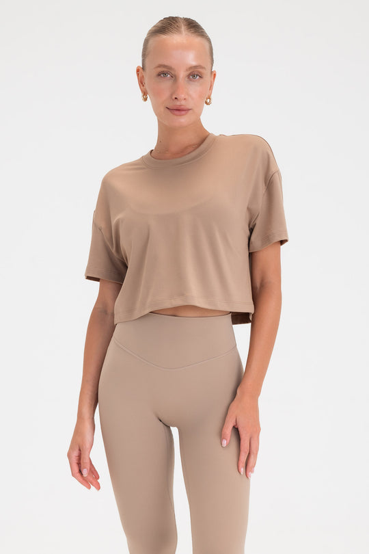 Vitality Motive Retro Tee - Khaki