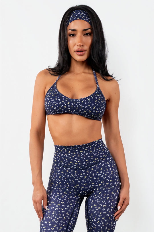 Cloud II™ Micro Halter Bra - Oxford Microfloral