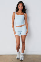 Cloud II™ Foldover Mini Short - Clear Sky Washed