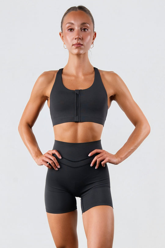 Vitality Pulse® Zip Bra - Midnight Washed