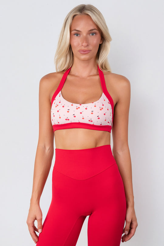 Cloud II™ Mini Halter Bra - Cherry Print