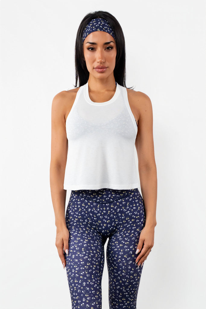 Vitality Flow Racer Tank - Snow