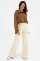 Vitality Homebody® Wide Leg Trouser - Ivory Washed