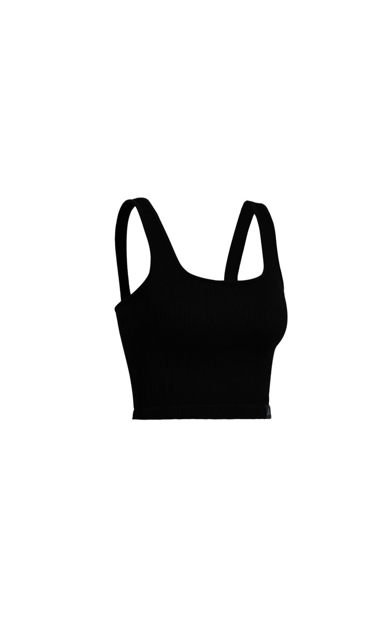 Synergy Square Tank - Women's Black Ribbed Tank – Vitality Athletic Apparel