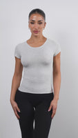 Vitality Basis® Raglan Tee - Stone Heather