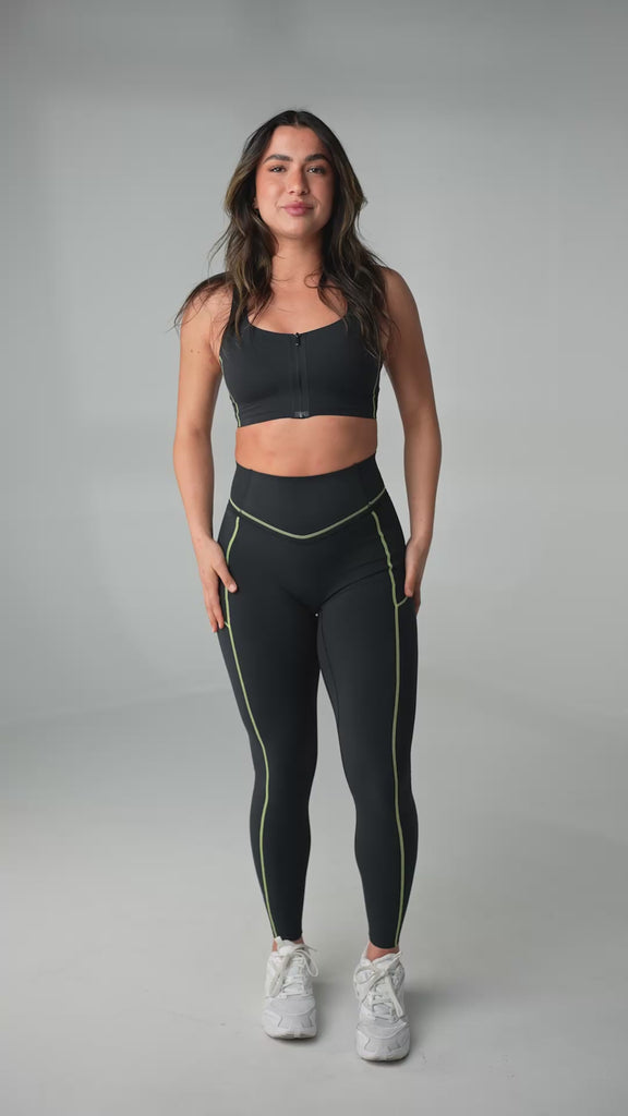 lime spandex workout pants  Women leggings outfits, Ladies gym