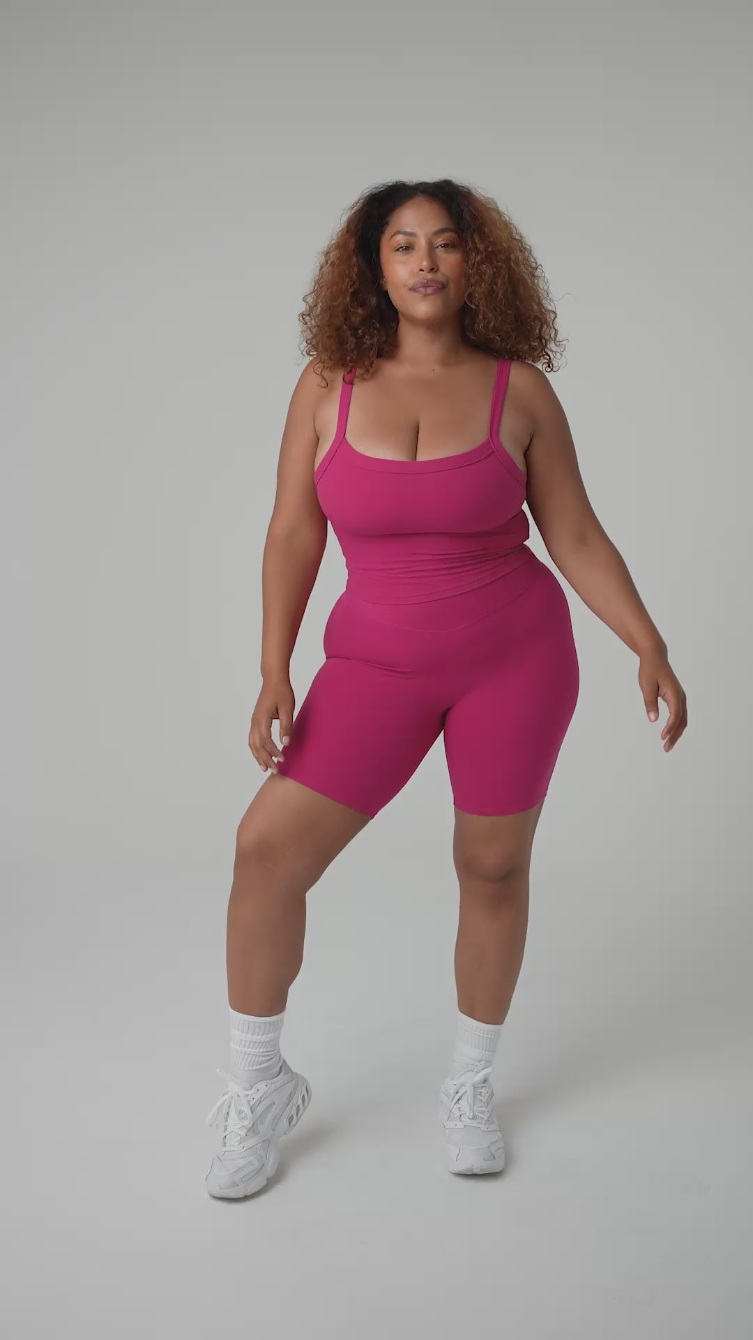 Pink plus size store biker shorts