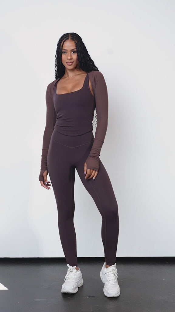 Vitality Easy Rib Shrug - Cocoa