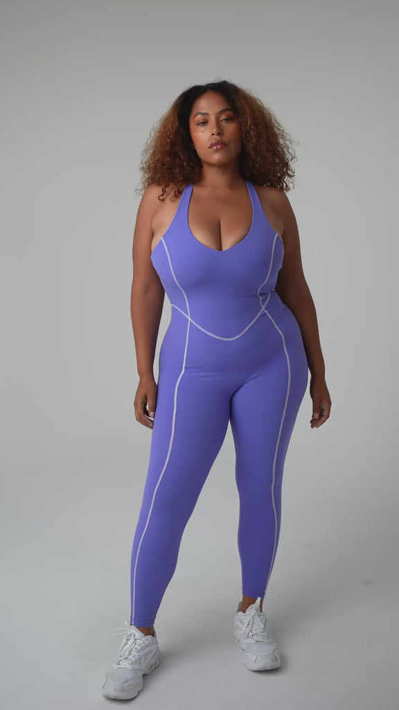 Cloud II™ X Jumpsuit - Women's Purple Jumpsuit – Vitality Athletic Apparel
