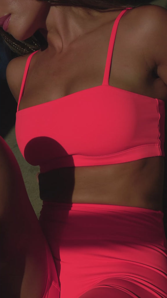 Vitality Pulse™ Bandeau Bra - Neon Coral