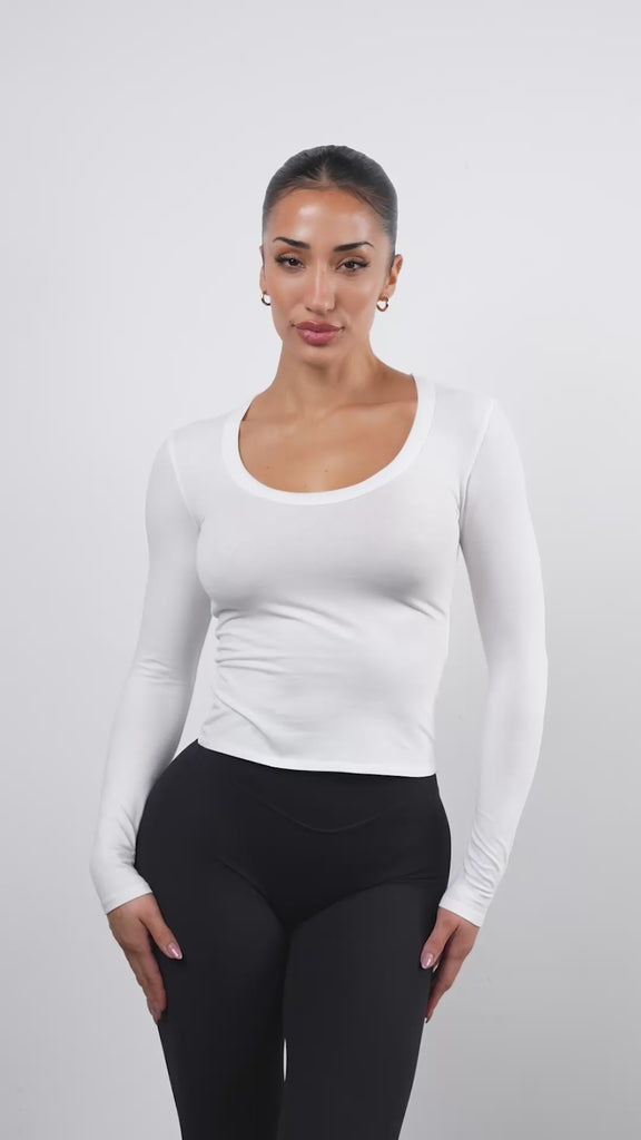 Vitality Basis® Scoop Long Sleeve - Snow