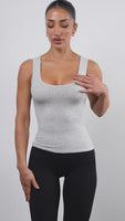 Vitality Basis® U Tank - Stone Heather