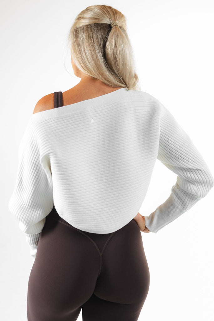 Vitality Ember Crop Sweater - Oat