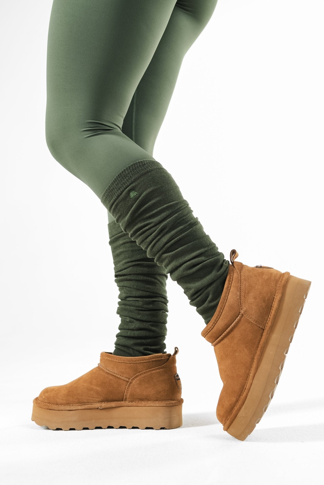 Sporty Leg Warmers - Olive