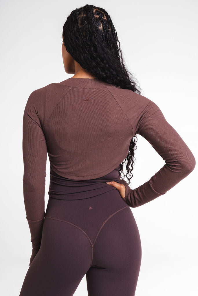 Vitality Easy Rib Shrug - Cocoa