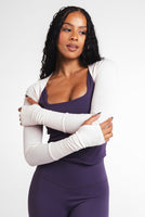 Vitality Easy Rib Shrug - Pearl