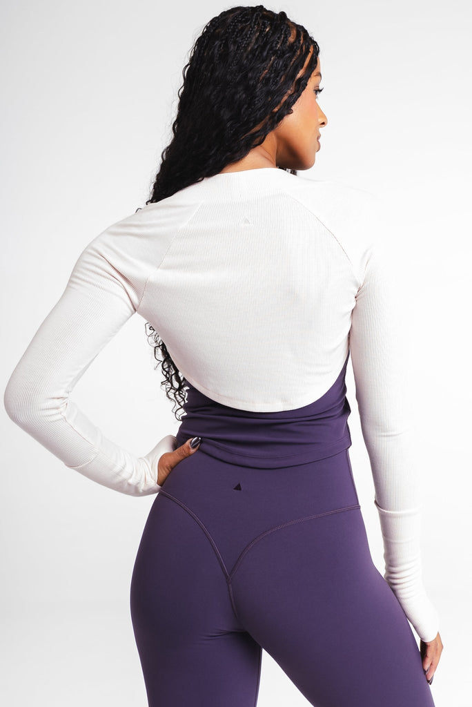 Vitality Easy Rib Shrug - Pearl