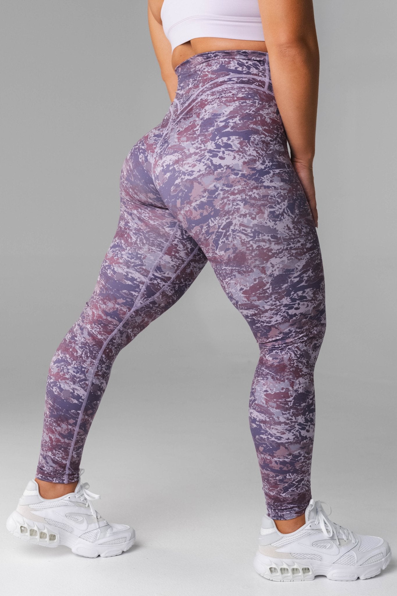Women's Pack Of 3 Plus Size Leggings Purple/gold Paisley, Purple/fuchsia  Paisley, Grey/pink Argyle One Size Fits Most Plus - White Mark : Target