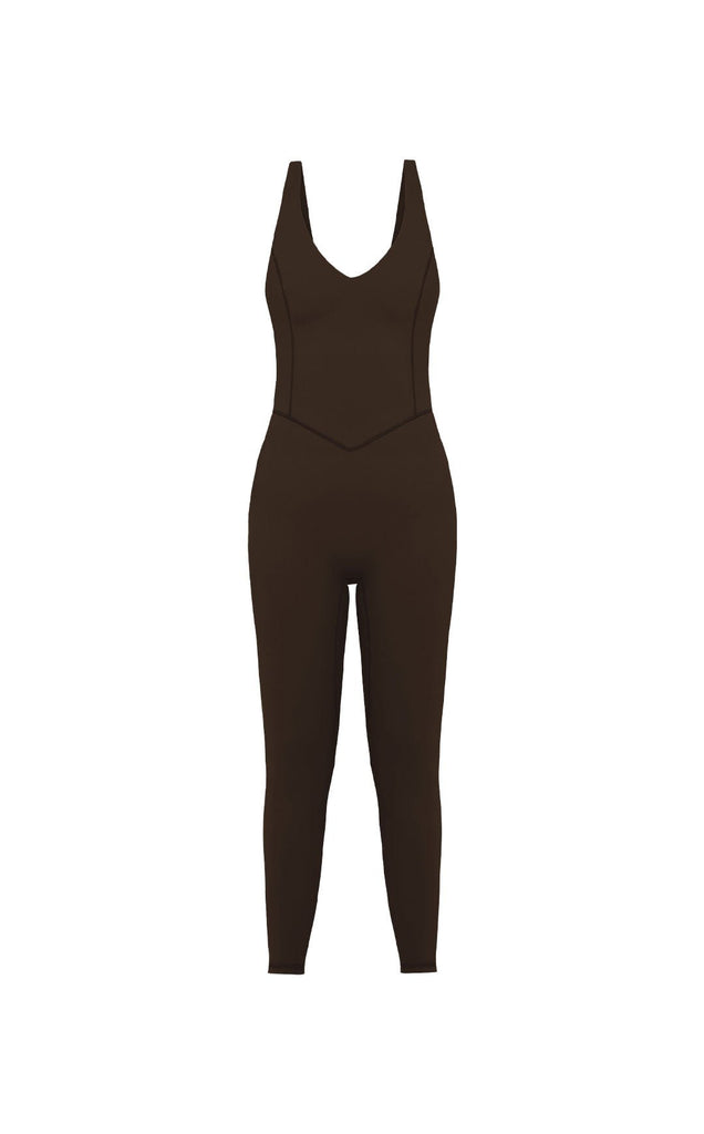 Cloud II™ Jumpsuit - Women's Dark Brown Sporty Jumpsuit – Vitality Athletic  Apparel