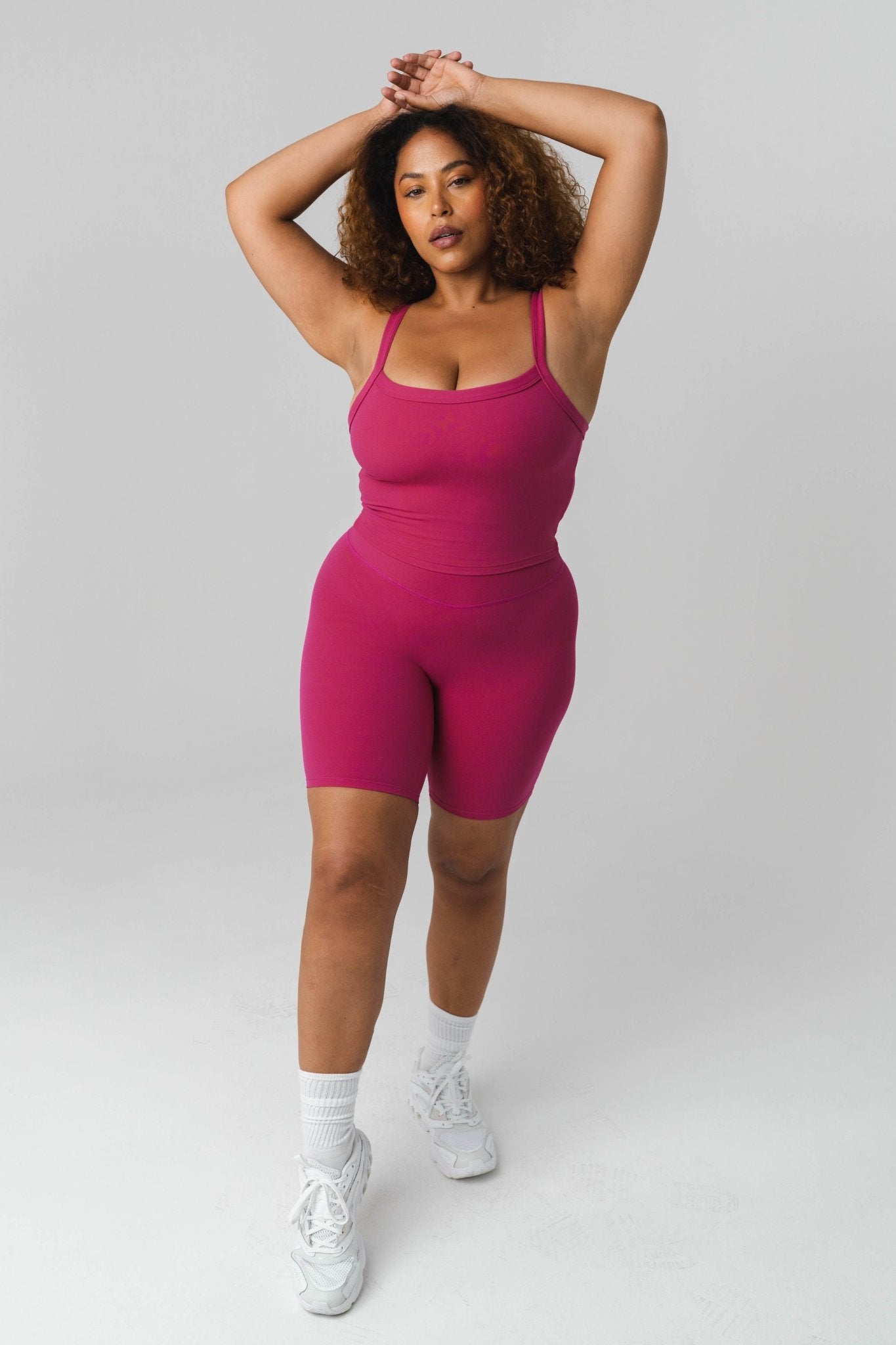 Plus size sale pink biker shorts