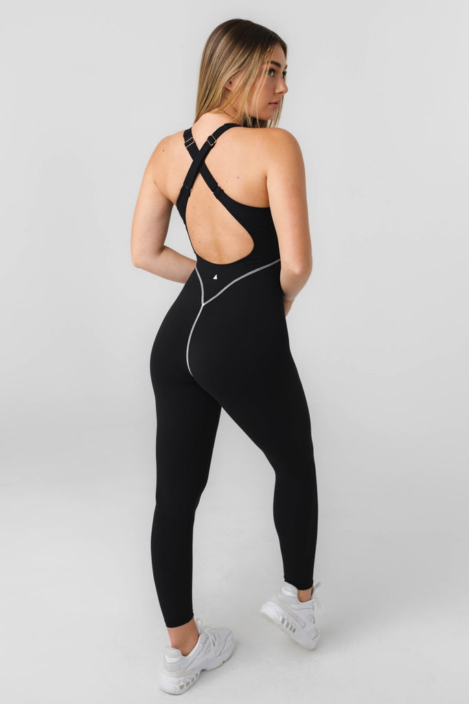 Cloud II™ X Jumpsuit - Women's Black Jumpsuit – Vitality Athletic Apparel