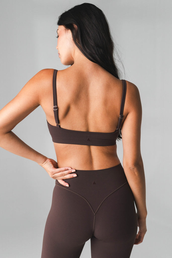 Buy Mountain Tan/Brown Comfy Sports Bra with Cups Online - Life & Jam