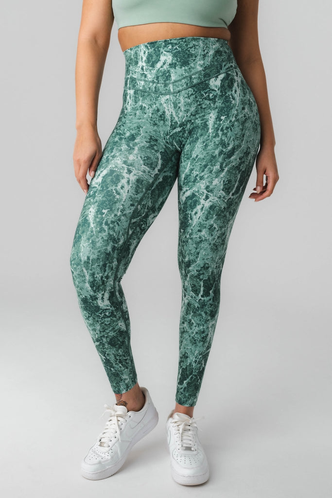 Vitality Ascend II Pant - Women's Green Print High Waisted Leggings