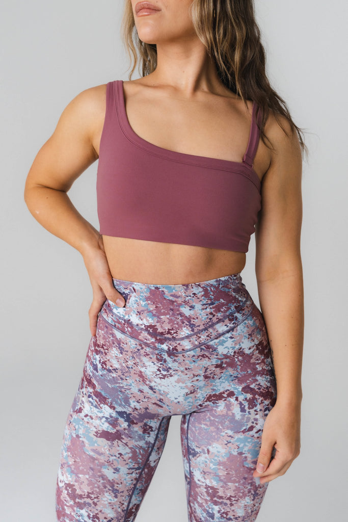 Cloud II Asym Bra - Mauve, Women's Bra from Vitality Athletic and Athleisure Wear