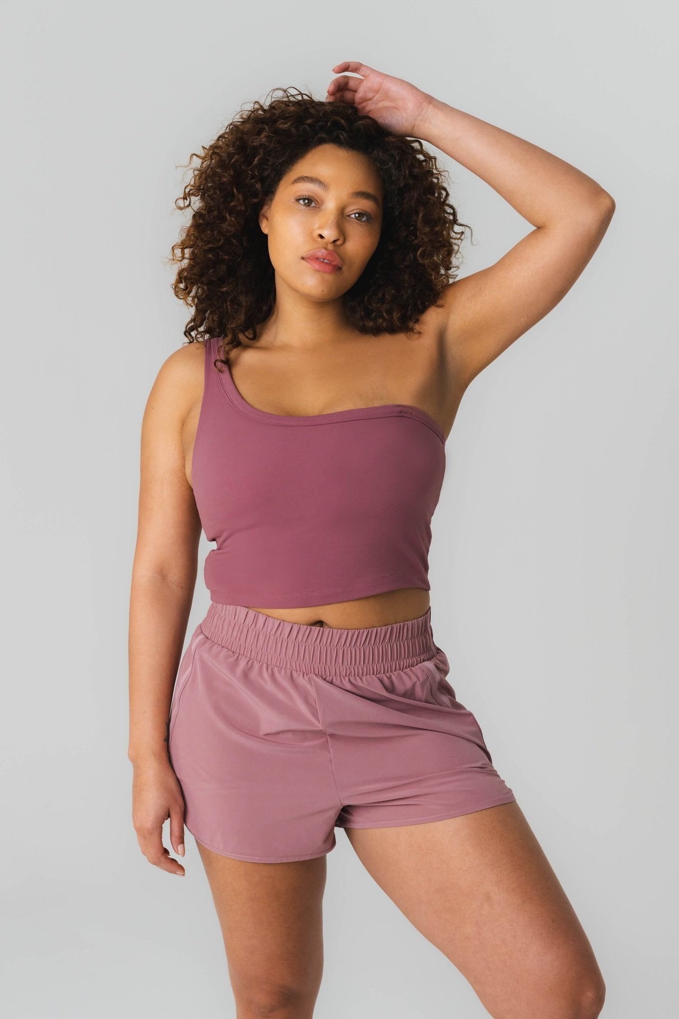 Cloud II Asym Tank - Mauve, Women's Tops from Vitality Athletic and Athleisure Wear