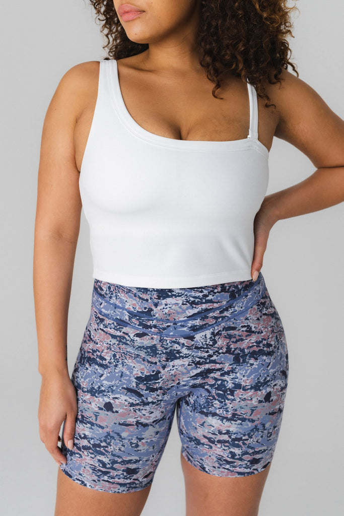 Cloud II Asym Tank - Snow, Women's Tops from Vitality Athletic and Athleisure Wear