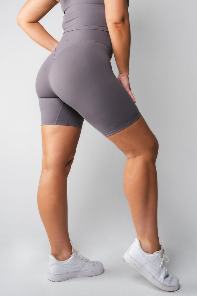Cloud II Biker Short - Concrete, Women's Bottoms from Vitality Athletic and Athleisure Wear