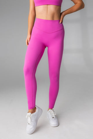 Zyia active hot pink stay gold flakes leggings size 4