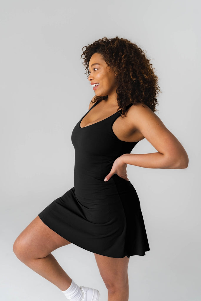 Cloud II Sport Dress - Women's Black Athletic Dress – Vitality