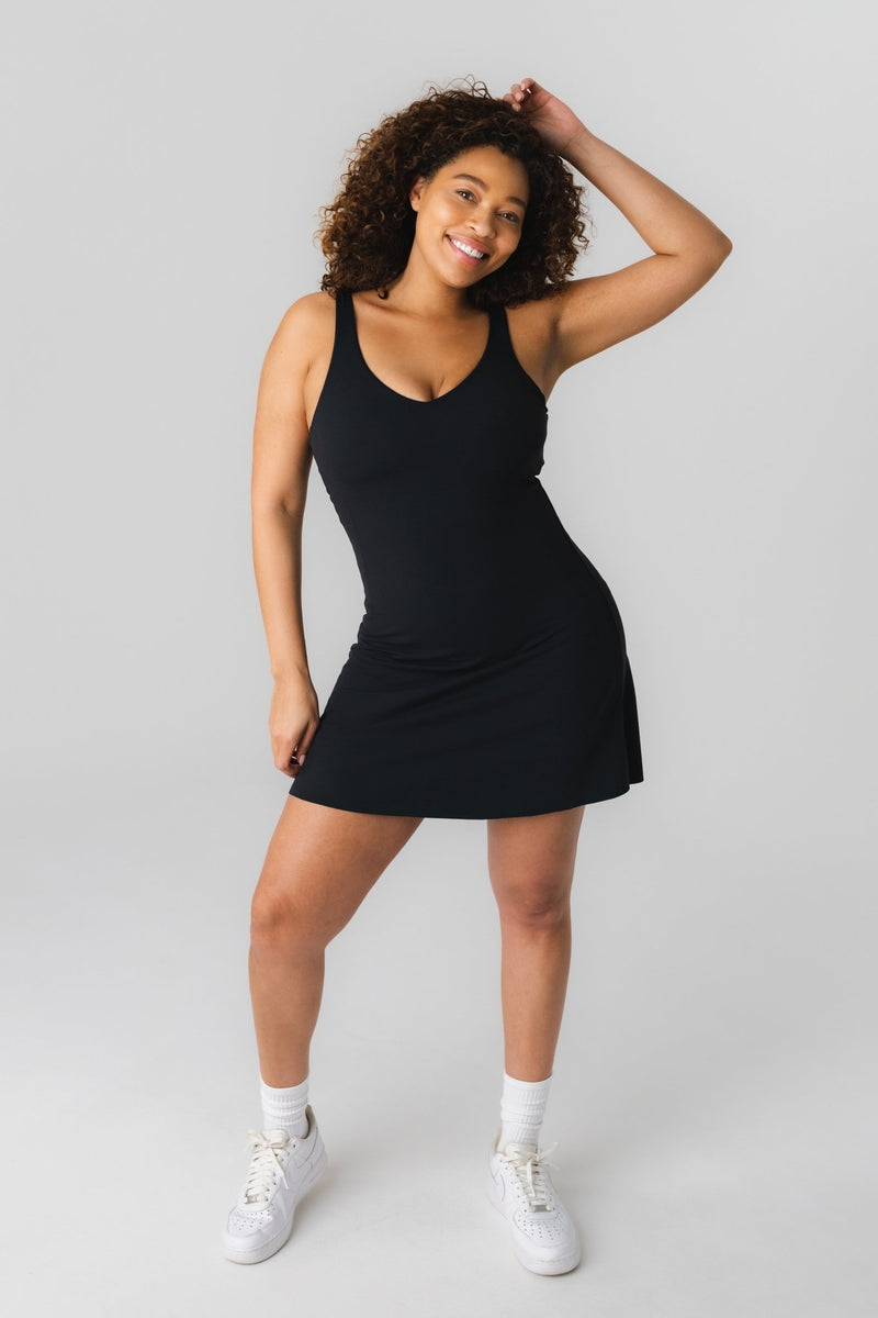 Cloud II Sport Dress - Women's Black Athletic Dress Vitality Athletic Apparel Cloud II Sport Dress - Women's Black Athletic Dress Vitality Athletic Apparel
